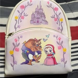 Disney Cream and Pink Beauty and the Beast Backpack